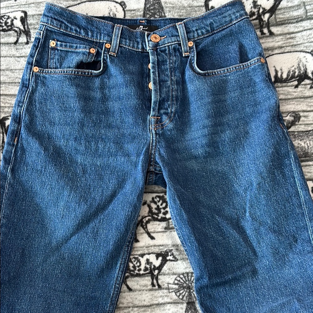 7 For All Mankind-Julia Boyfriend Blue Bell Jeans